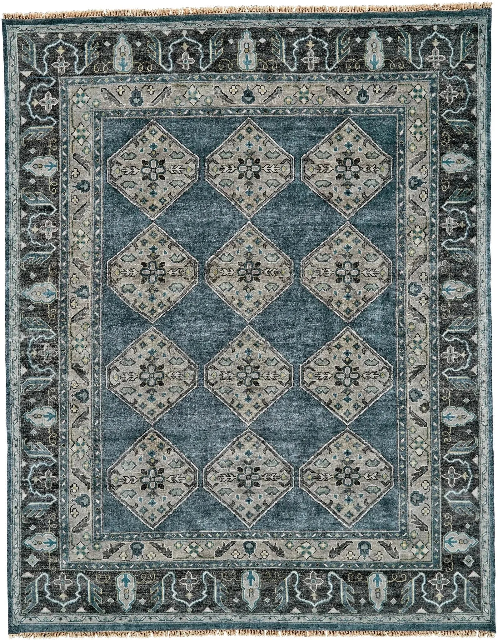 Ustad 6111F Blue/Gray Rug