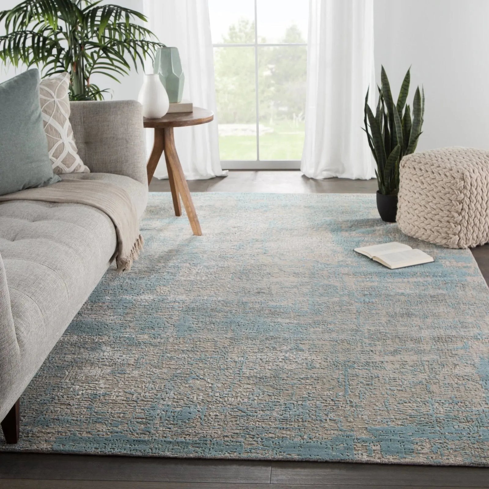 Uvenuti by Kavi UVT01 Hava Light Blue/Light Gray Rug