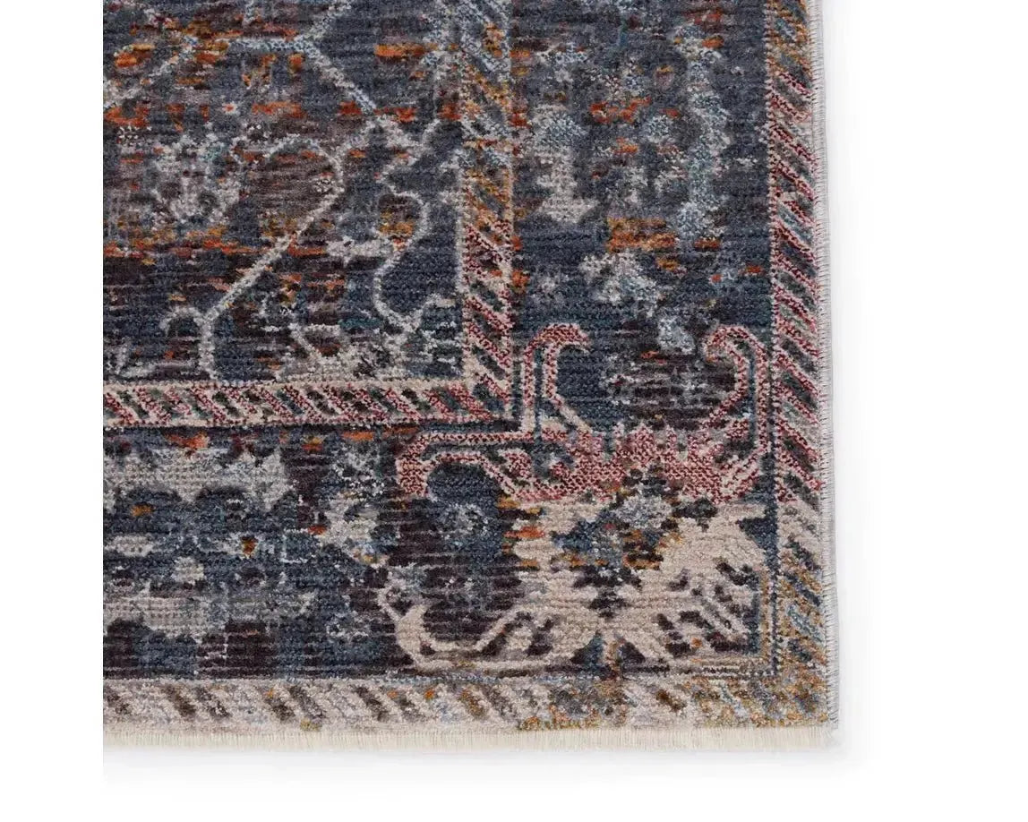 Valentia VLN17 Blue/Maroon Rug