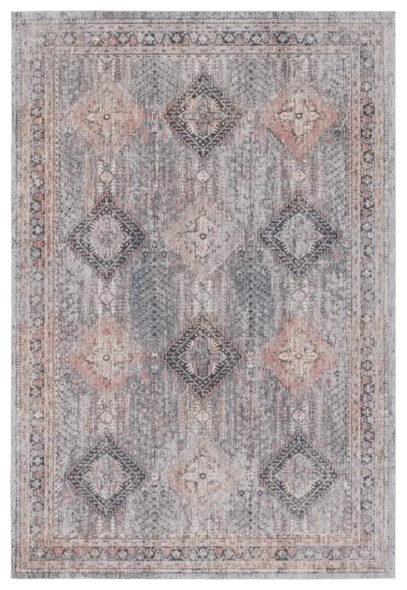 Vanadey VND01 Grey/Red Rug