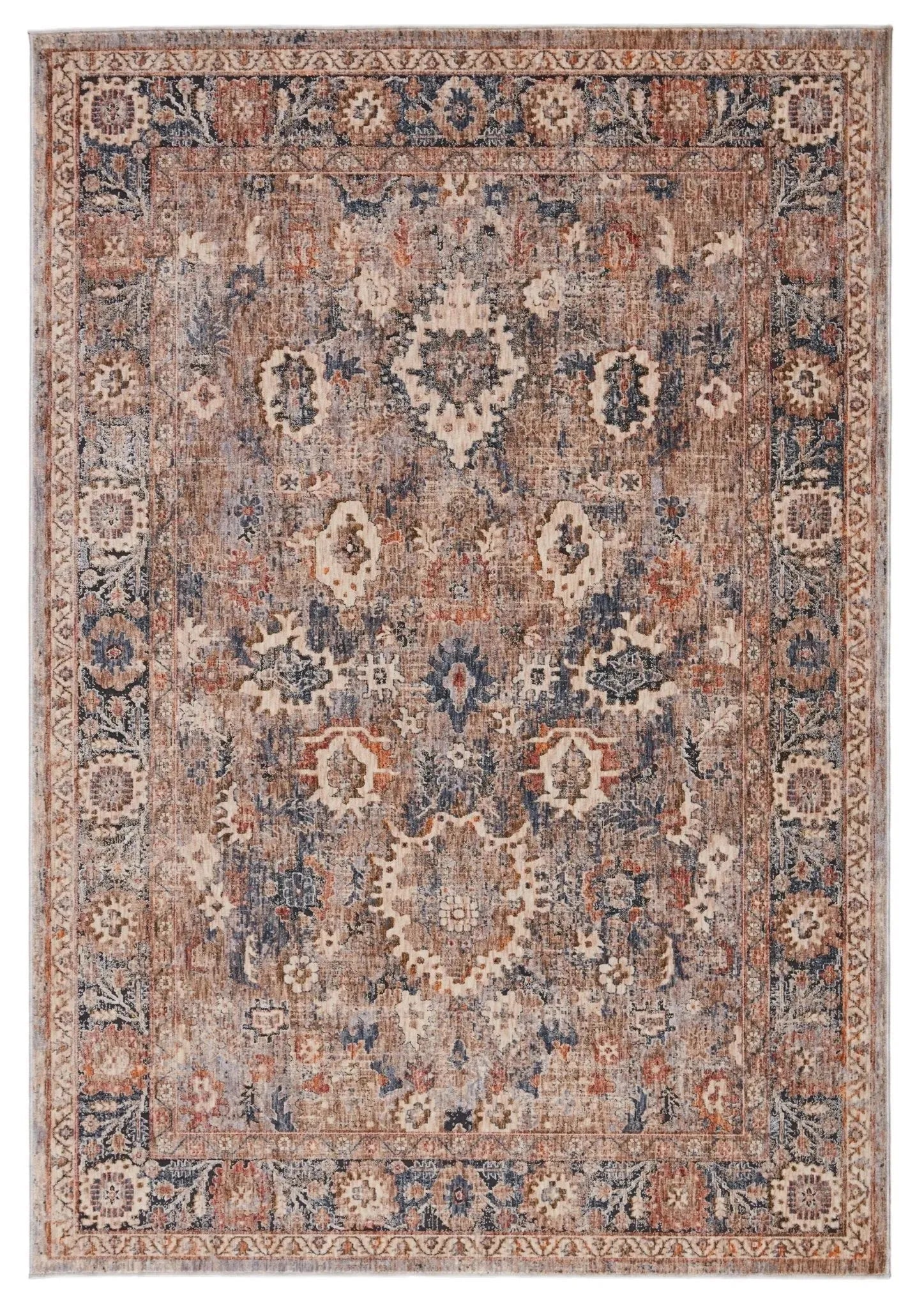 Vanadey Vnd02 Inari Light Taupe/Blue Rug