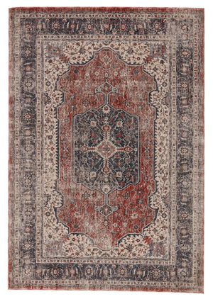 Vanadey Vnd04 Temple Gray/Red Rug