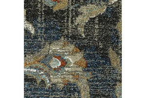 Venice 4333B Charcoal/Blue Rug