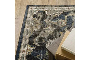 Venice 4333B Charcoal/Blue Rug