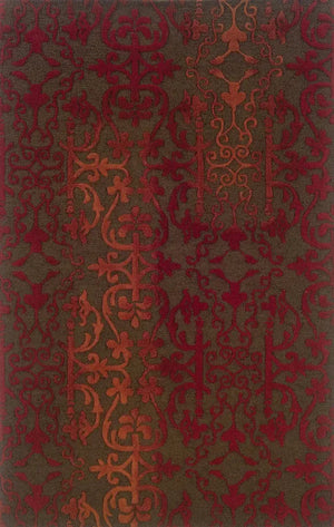 Ventura 18101 Brown/ Red Rug