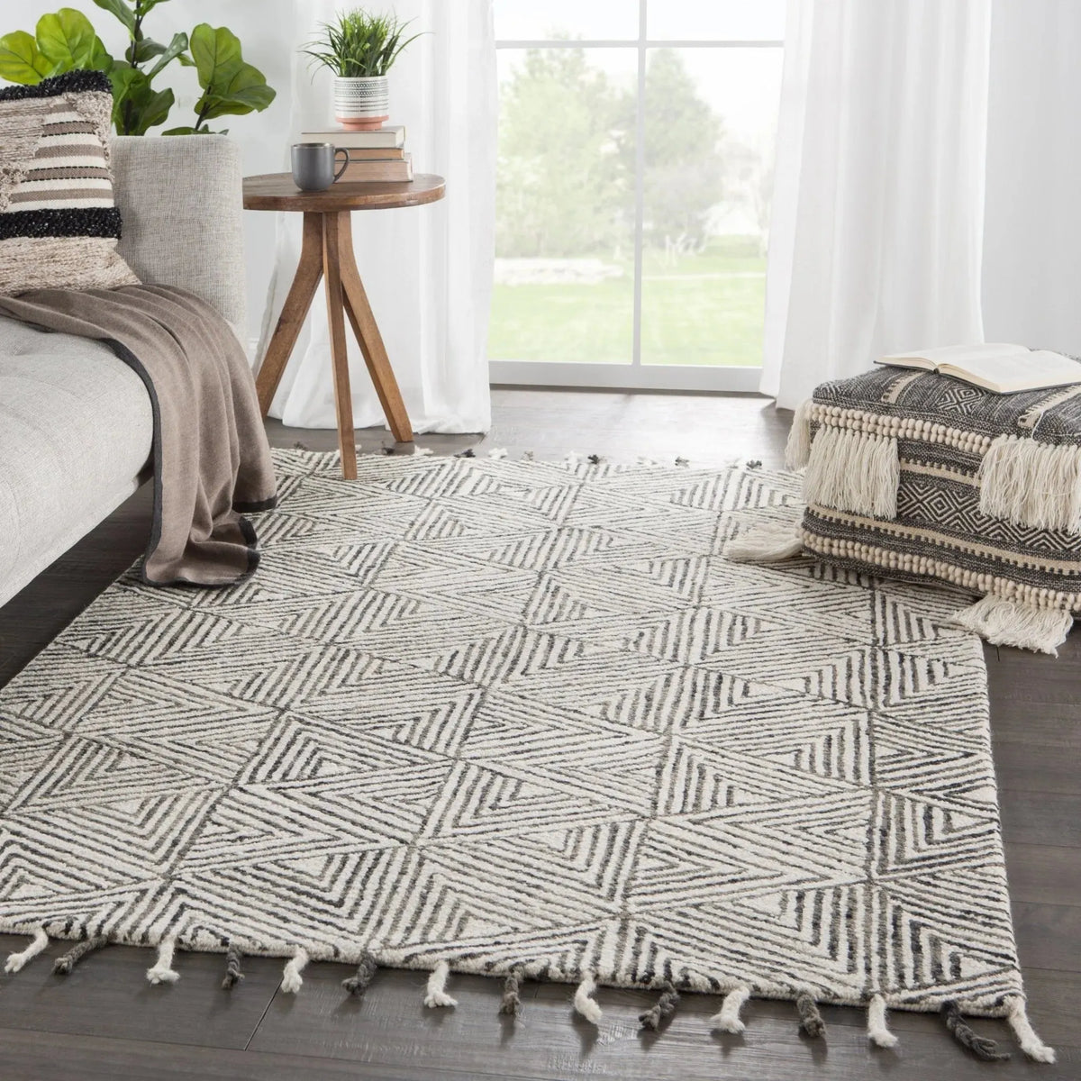 Vera By Nikki Chu VNK01 Montblanc Ivory/Gray Rug