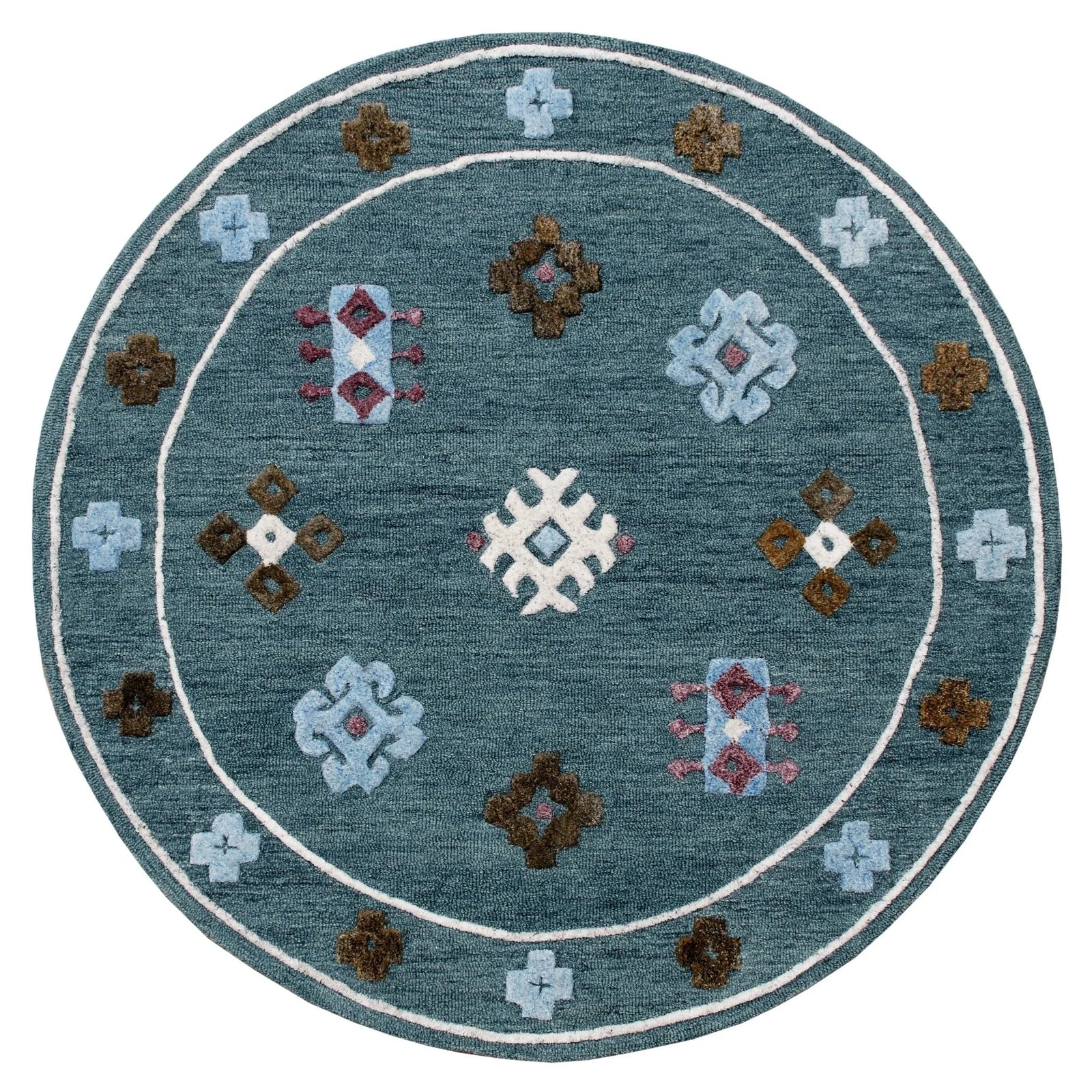 Vibrance Lr03562 Blue/Multi Rug