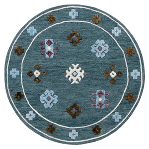 Vibrance Lr03562 Blue/Multi Rug