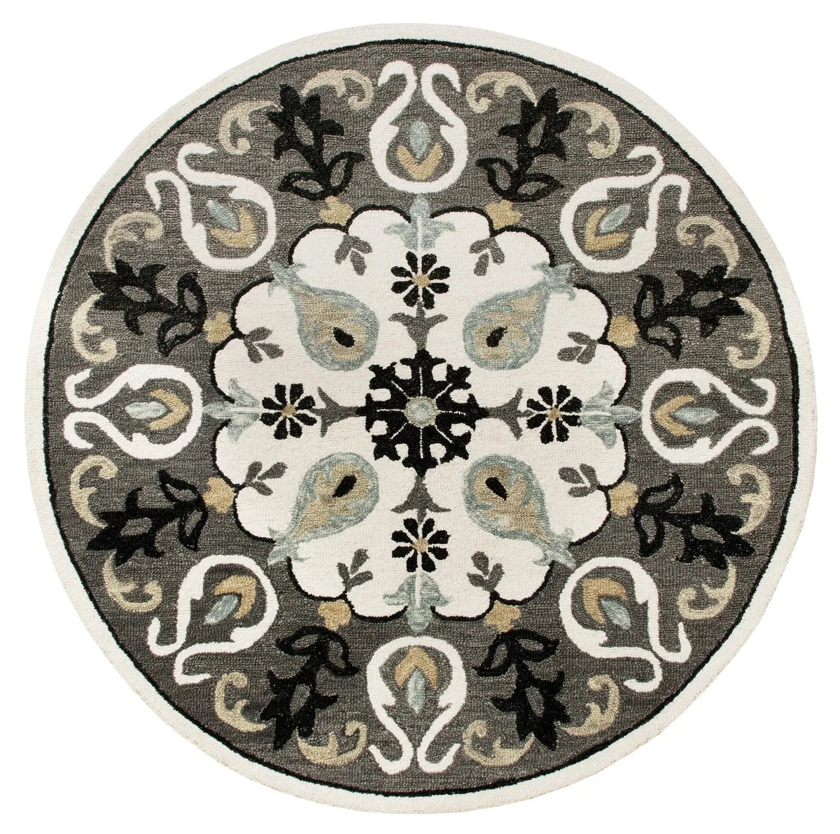 Vibrance Lr03566 Gray/White/Black Rug