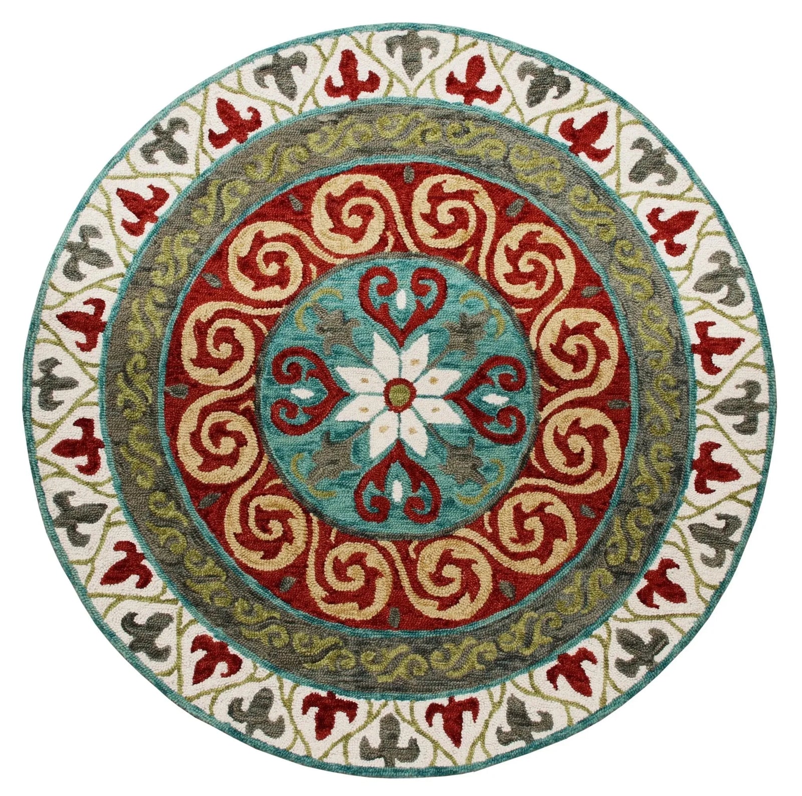 Vibrance Lr03568 Ivory/Red Rug