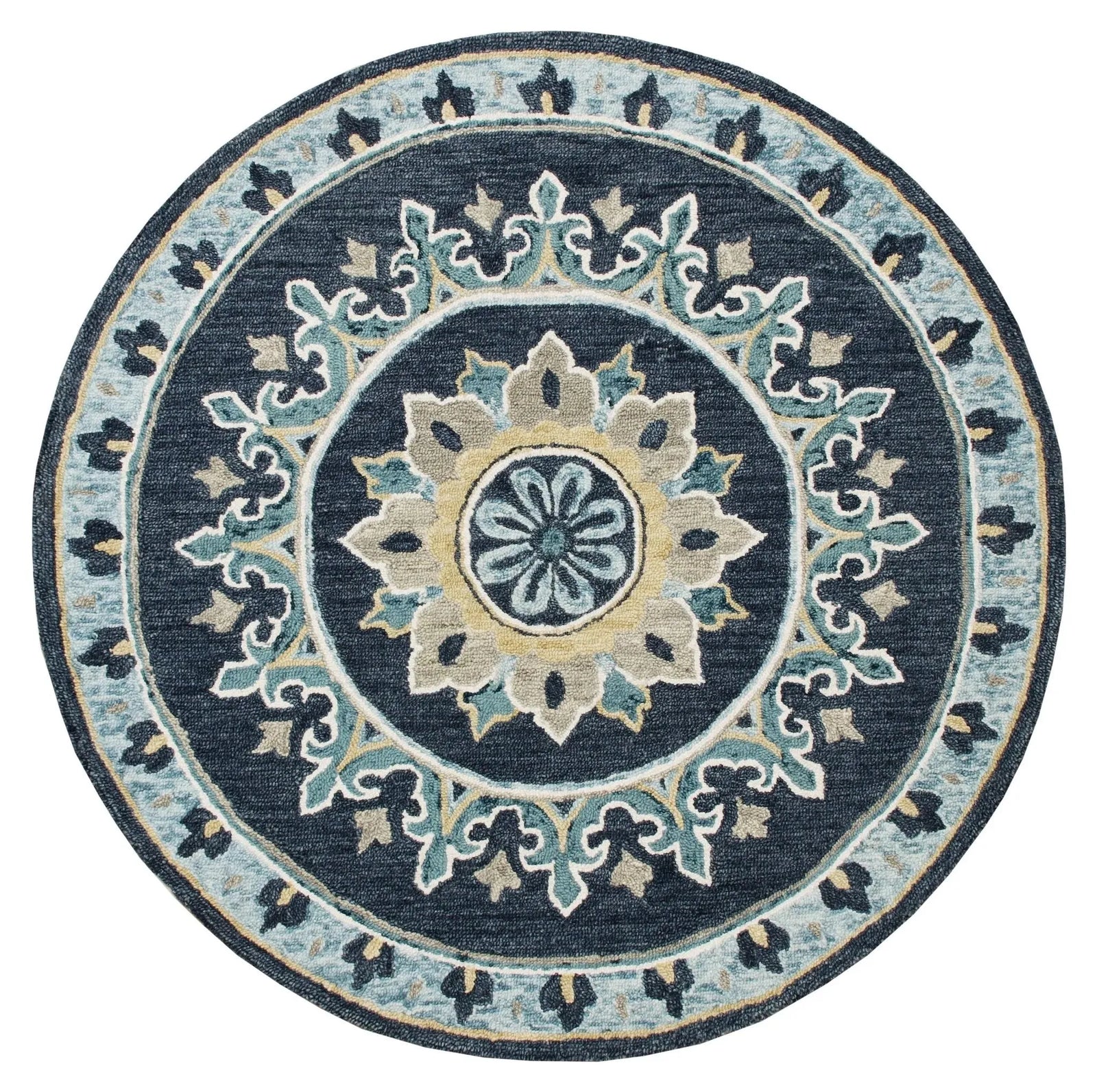 Vibrance Lr03569 Navy/Light Blue/Yellow Rug