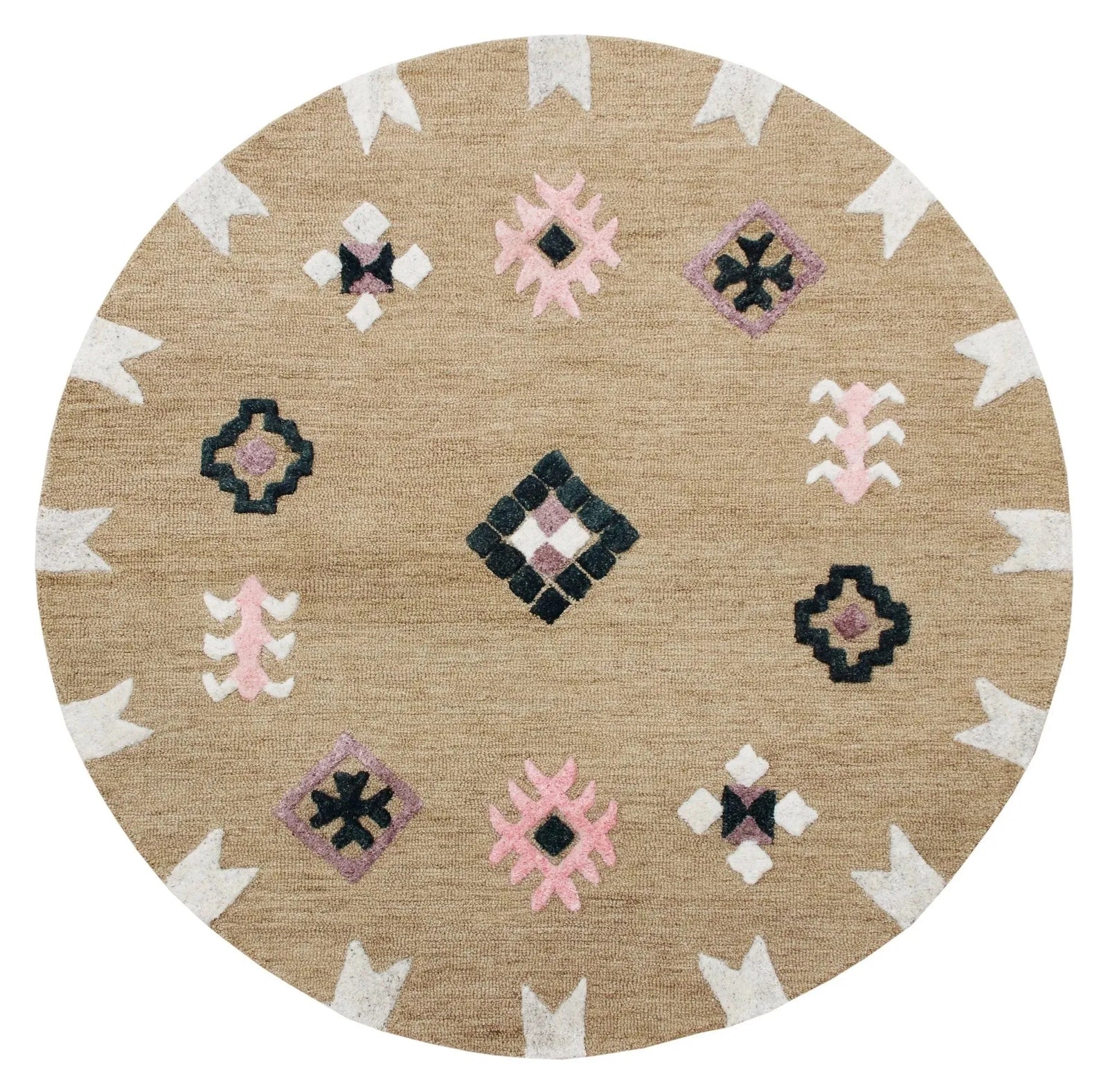 Vibrance Lr03570 Taupe/Black/Pink Rug