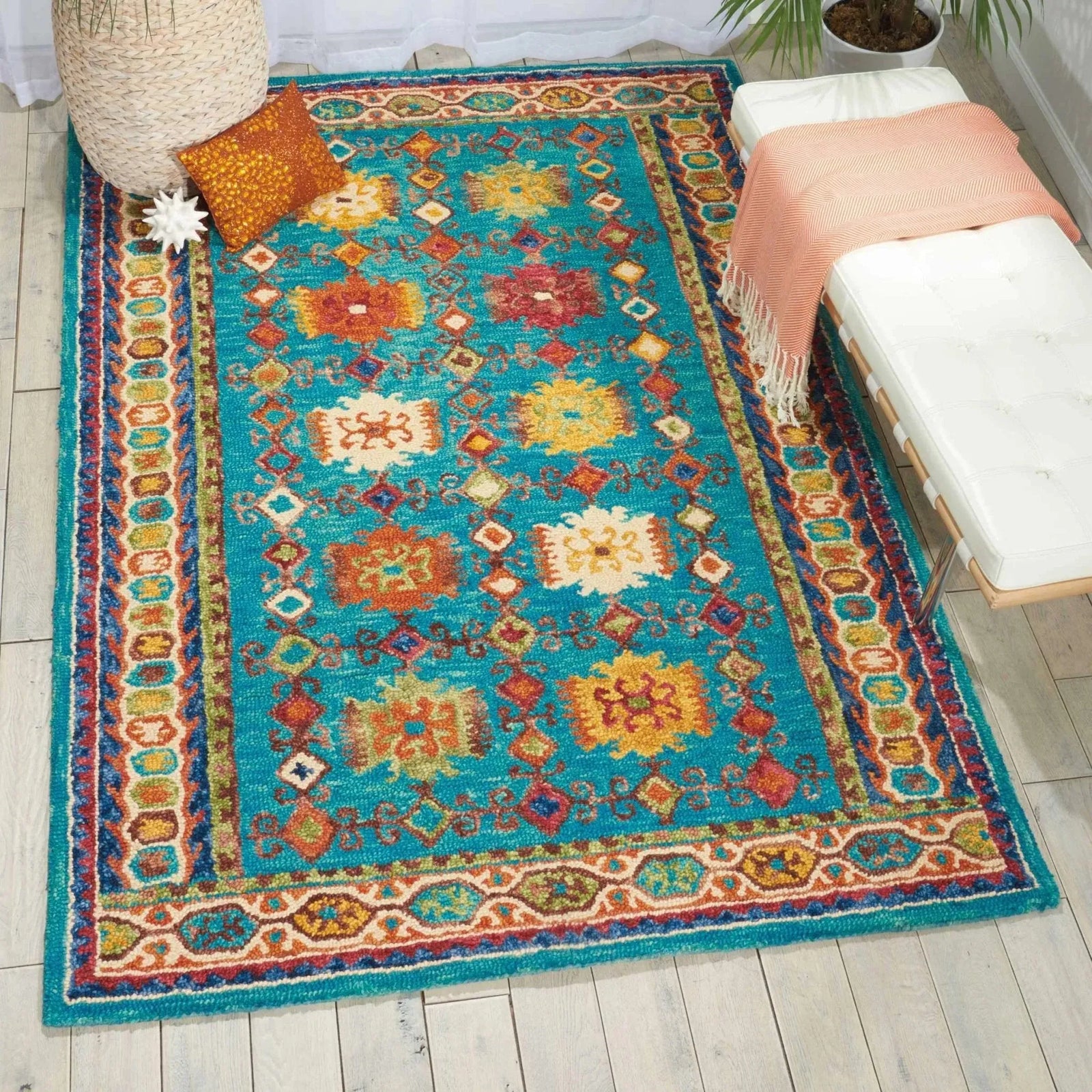 Vibrant VIB09 Teal Rug