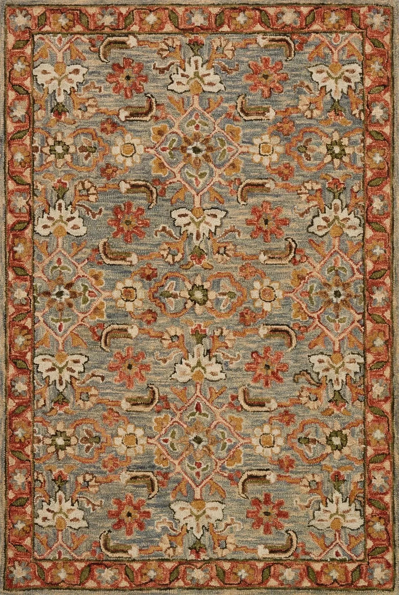 Victoria VK 10 Slate / Terracotta Rug