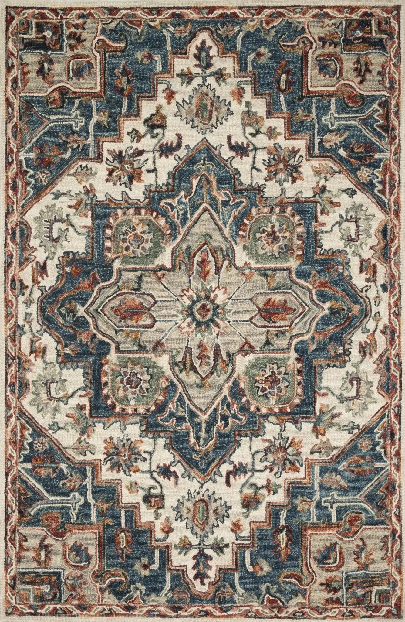 Victoria VK 16 Blue Red Rug