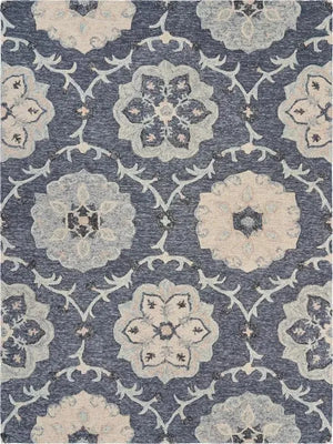 Victorian Lr081582 Dark Gray/Blue Rug