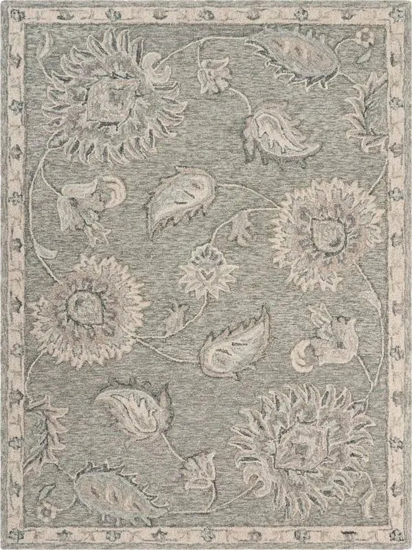 Victorian Lr081583 Gray/Blue Rug
