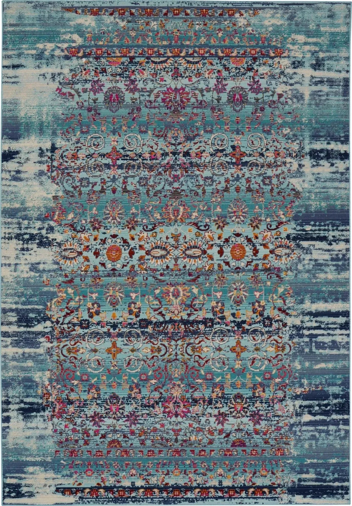 Vintage Kashan VKA02 Blue Rug