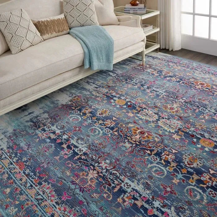 Vintage Kashan VKA02 Blue Rug