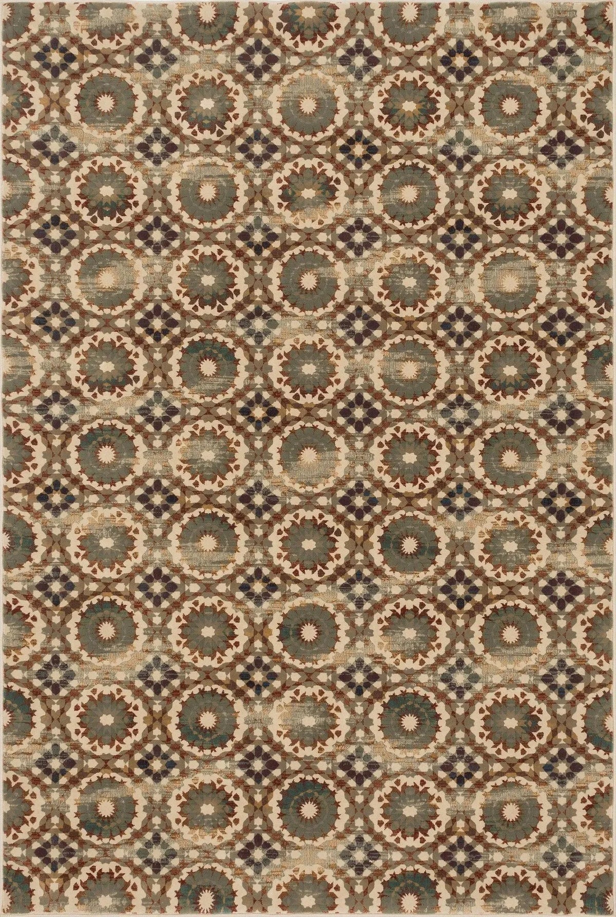 Vista VT 07 Ivory / Rust Rug