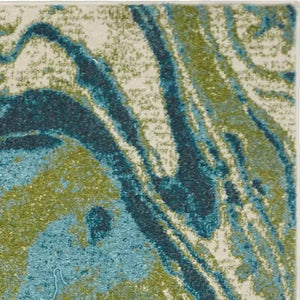Watercolors 6238 Geode Teal Rug