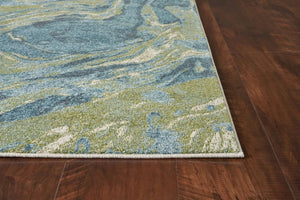 Watercolors 6238 Geode Teal Rug