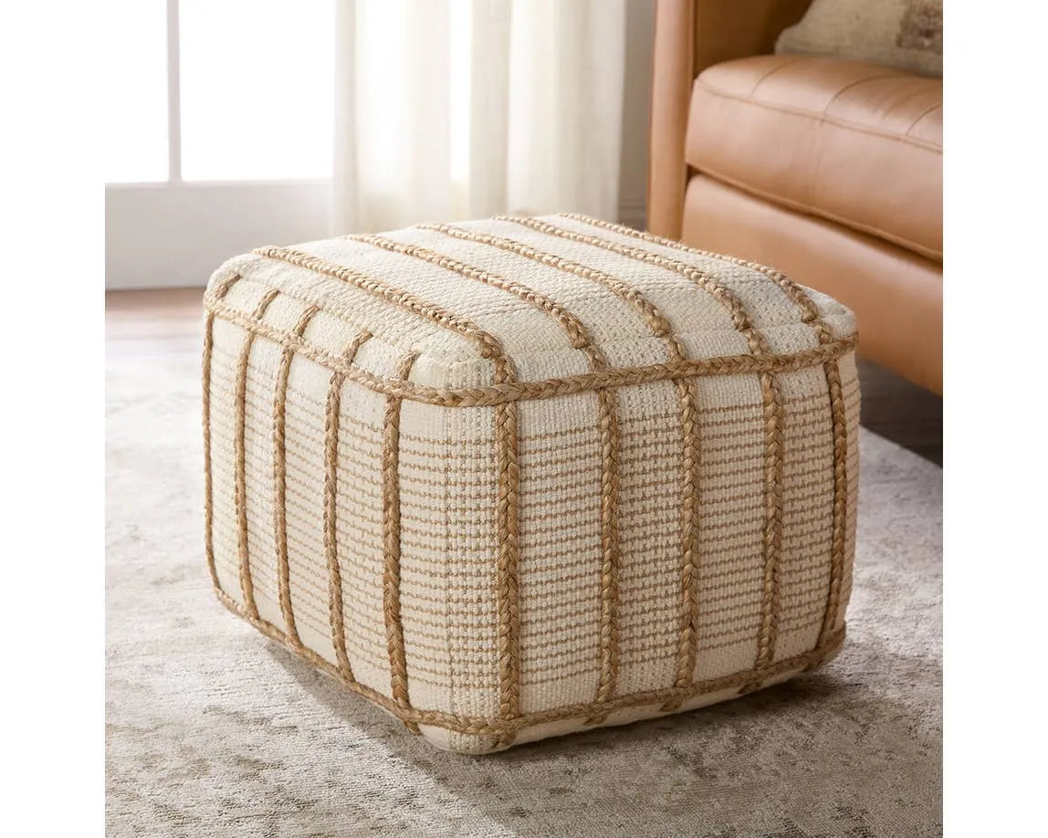 Wayland WYL01 Tan/Cream Pouf