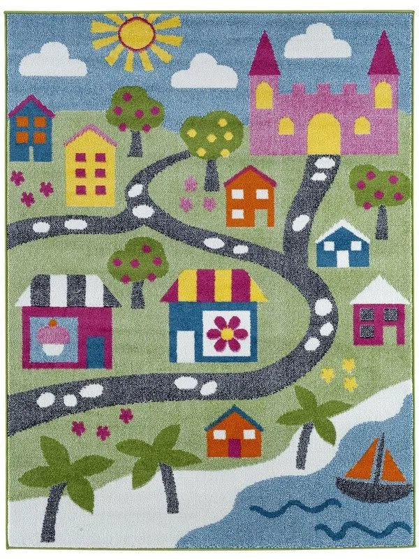 Whimsical LR81281 Green Blue Rug