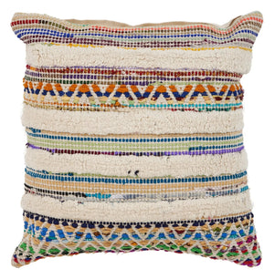White Chevron Striped LR07343 Throw Pillow