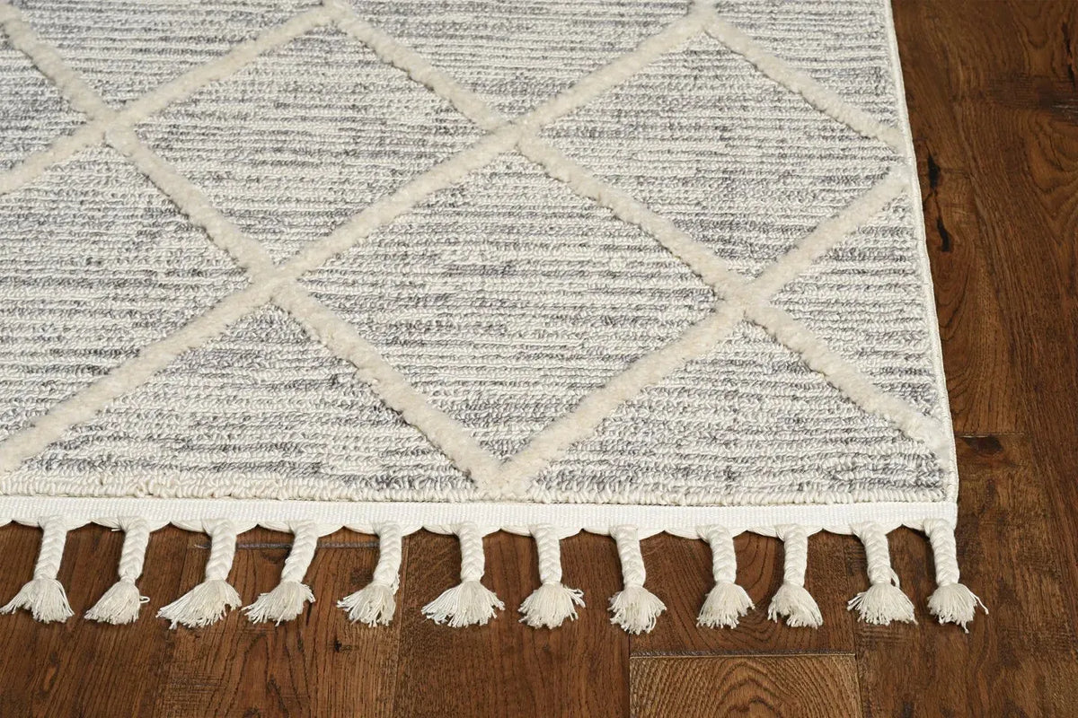Willow 1102 Honeycomb Ivory Grey Rug