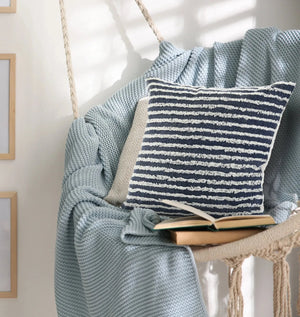 Wispy Ways Lr07708 Ensign Blue/Cream Pillow
