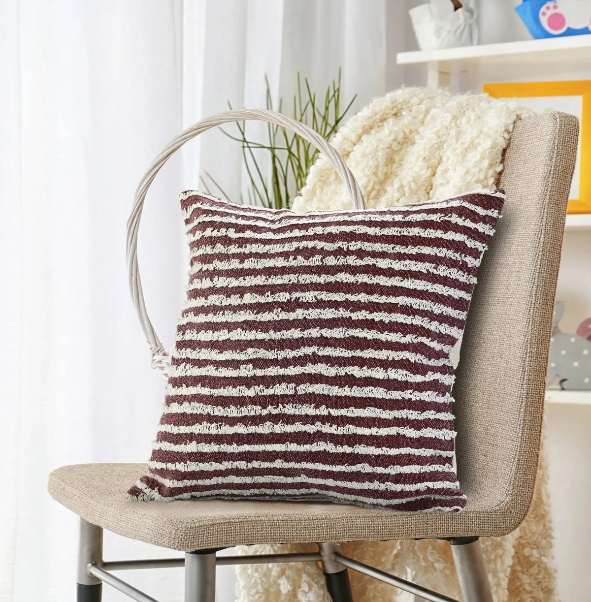 Wispy Ways Lr07712 Merlot/Cream Pillow