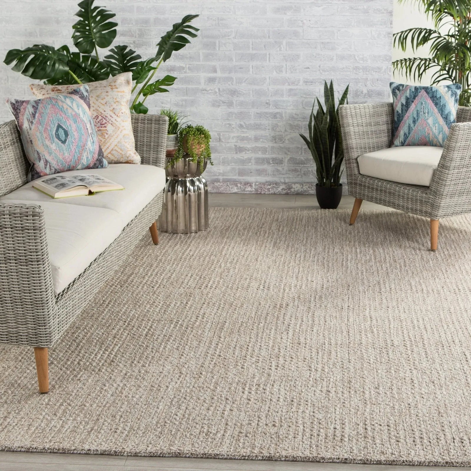 Wisteria Wsr01 Jardin Gray/White Rug