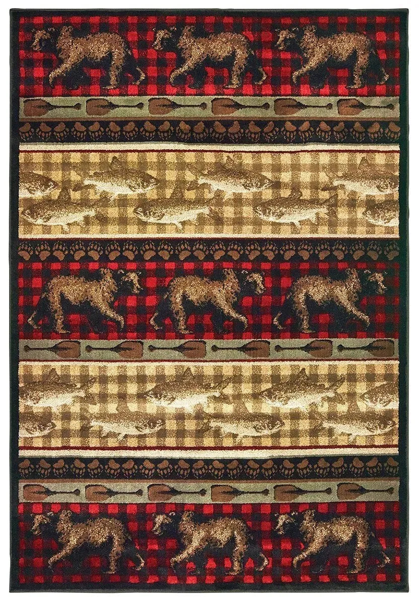 Woodlands 9594B Red Multi Rug