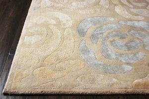 Wool & Silk CGS20 Sand Shell/Light Chic Grey Rug