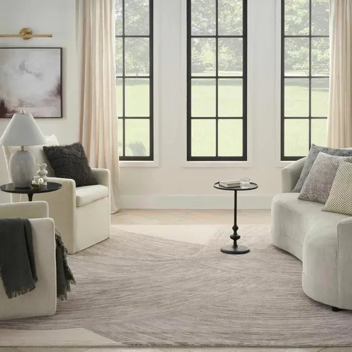 Wool & Silk CGS37 Sand/Silver Rug