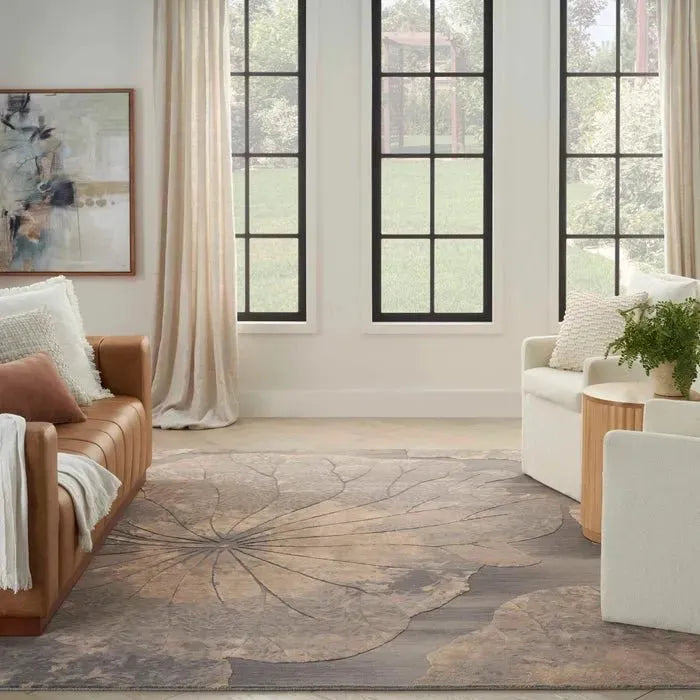 Wool & Silk CGS40 Grey/Beige Rug
