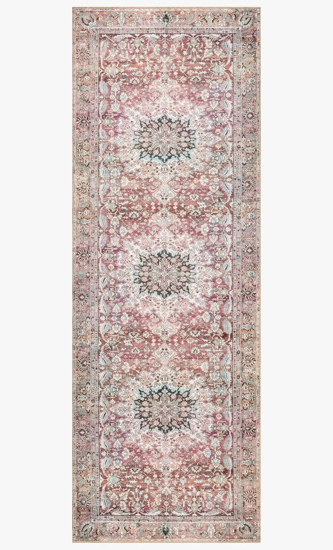 Wynter Wyn-05 Tomato/Teal Rug