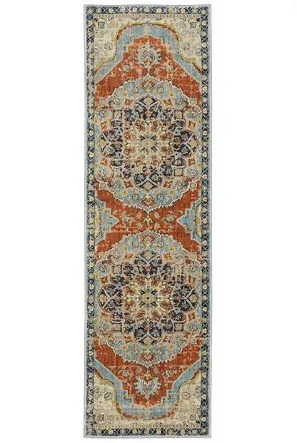 Xanadu 1332Q Orange/Blue Rug