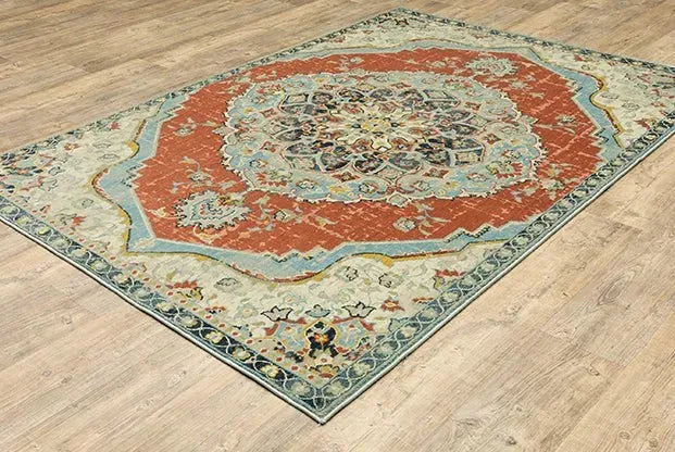 Xanadu 1332Q Orange/Blue Rug