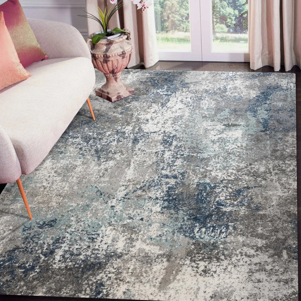 Yasmin YAS-7 Blue/Grey Rug