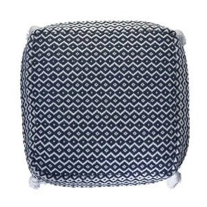 Zadia 99762NVI Navy/Ivory Pouf