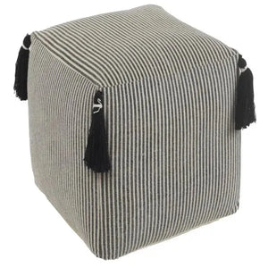 Zadia 99763GIV Grey/Ivory Pouf