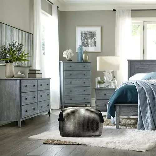 Zadia 99763GIV Grey/Ivory Pouf