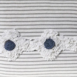 Zadia 99769GYW Grey/White Pouf