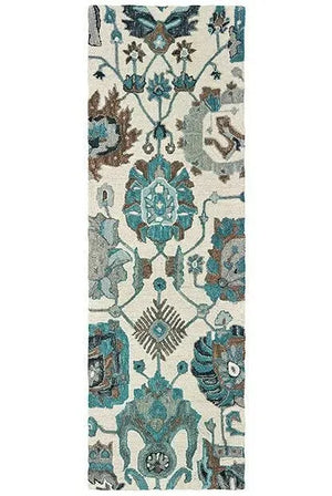 Zahra 75503 Ivory Blue Rug
