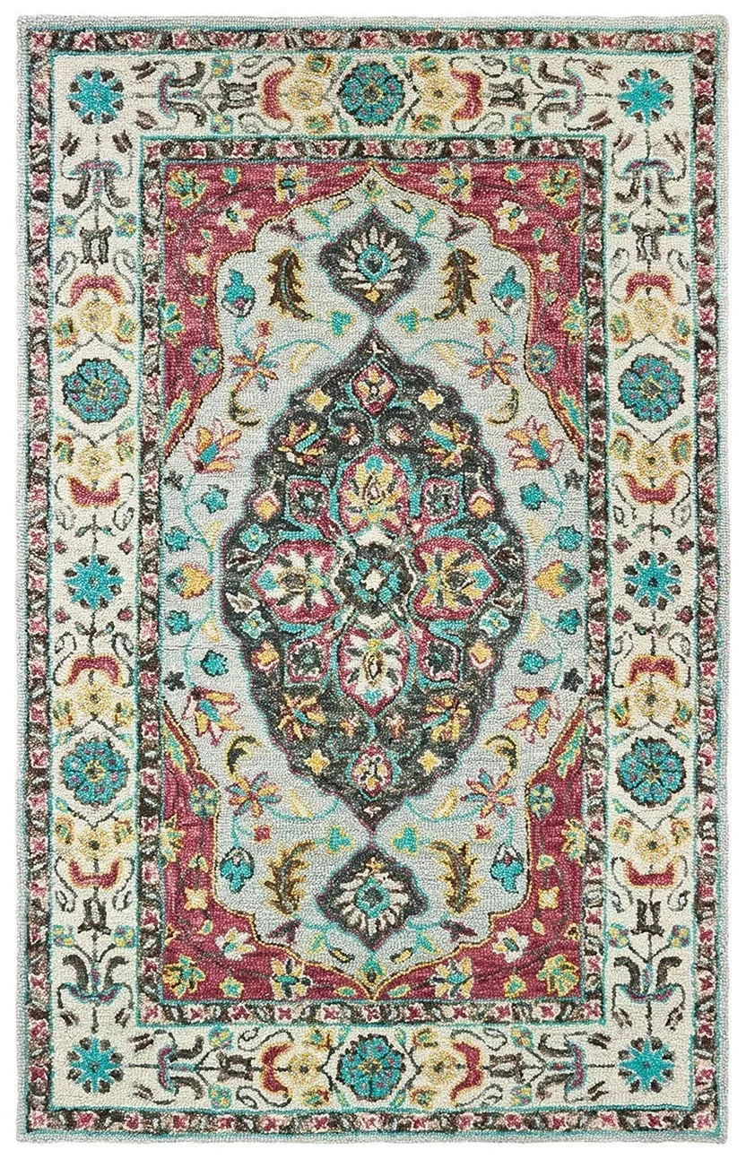 Zahra 75504 Grey Pink Rug