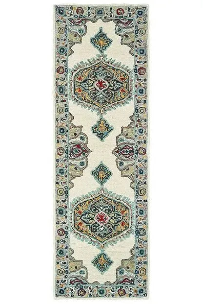 Zahra 75505 Ivory Grey Rug