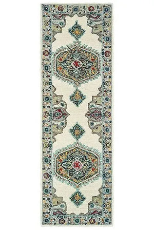 Zahra 75505 Ivory Grey Rug