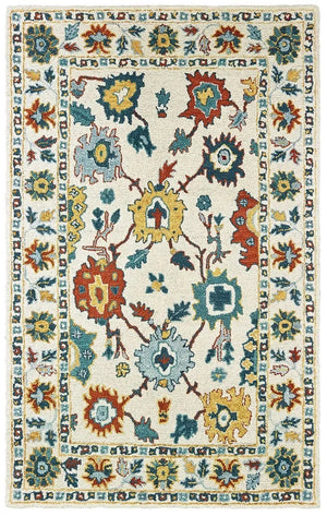 Zahra 75507 Ivory Gold Rug